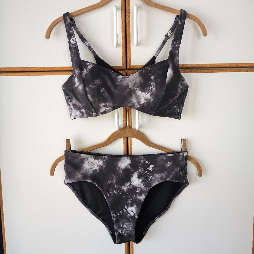 NWOT Athleta Set Entwined Bikini Supernova Bottoms S Top 34 B/C